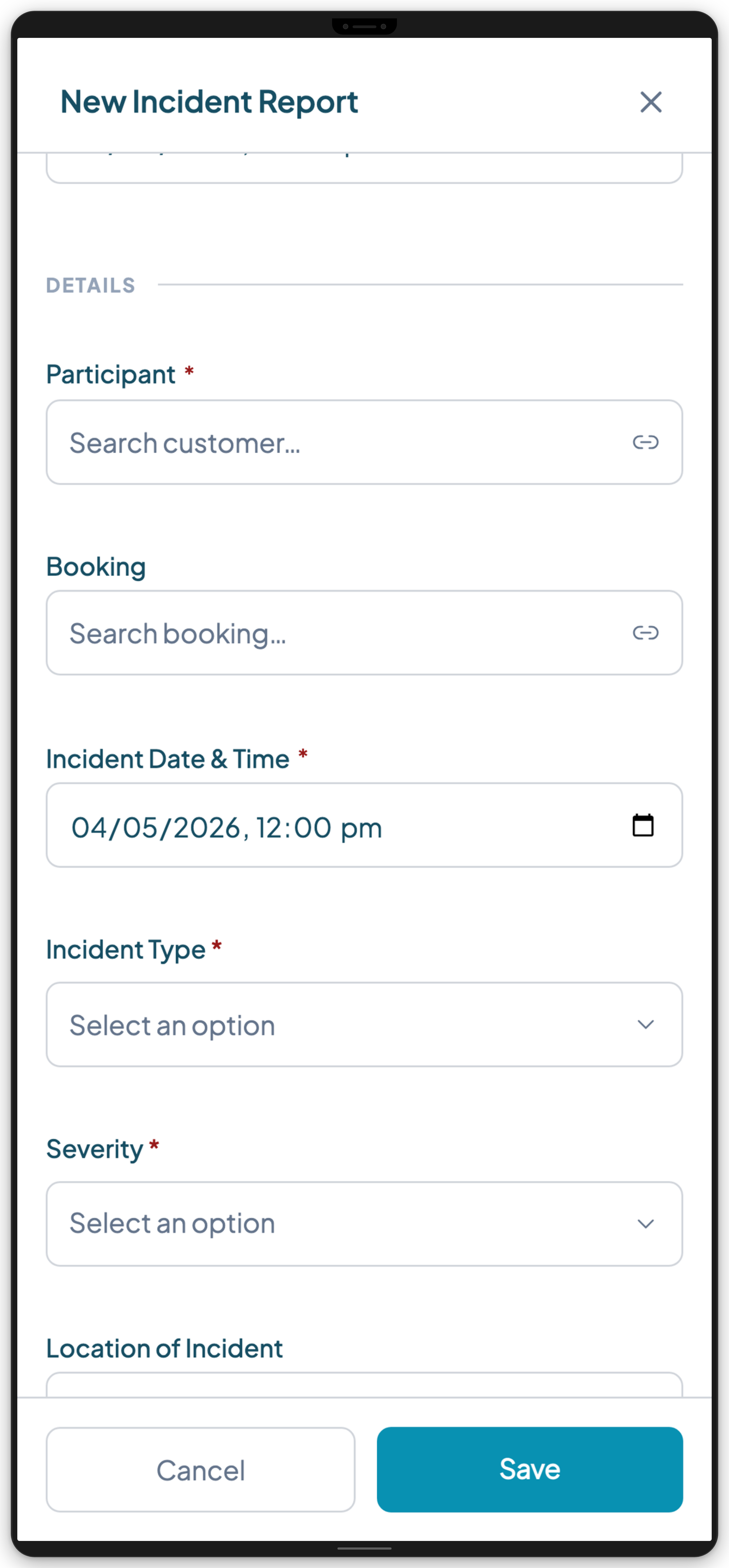 Teiro incident report — submitted from the field